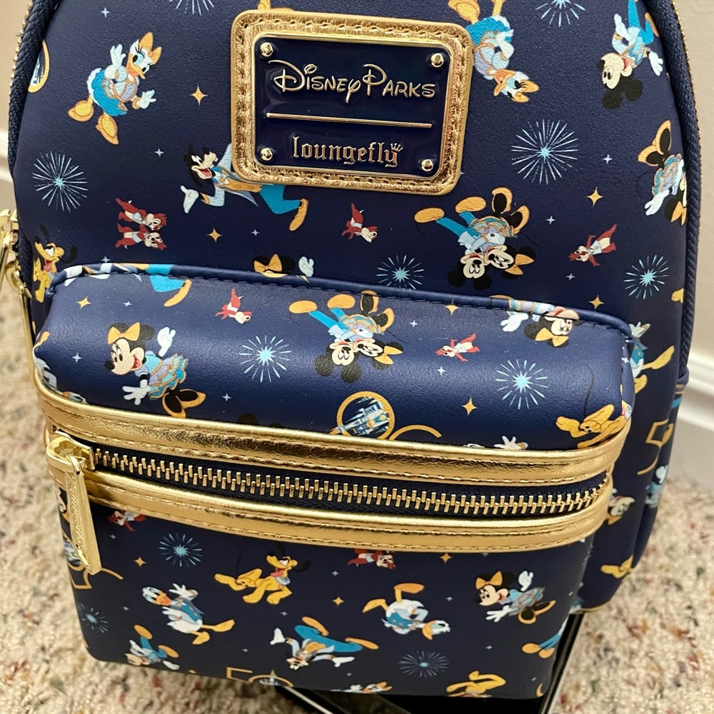 Loungefly Disney WDW anniversary AOP NWT